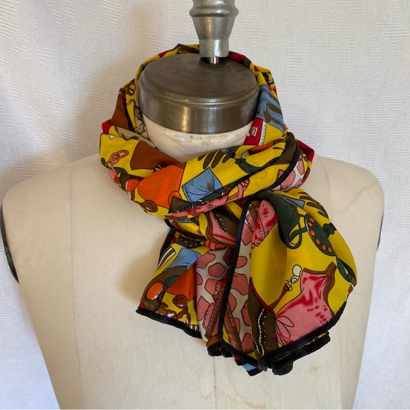 Multi coloured extra large shawl scarf. - Picture 5 of 13